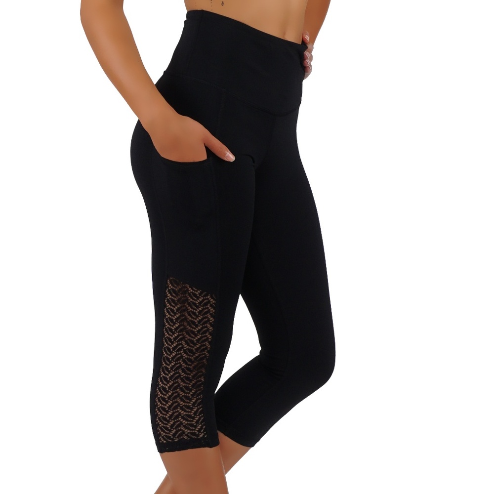 Super sexy black leggings capri 1976